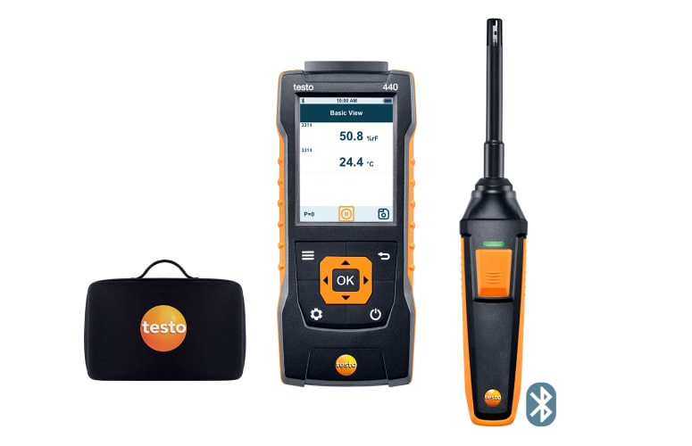 德图 testo 440 温湿度蓝牙连接双联通用型测量仪套装测量相对湿度空气温度