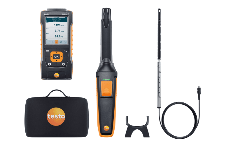 testo 440 IAQ及通风全面检测套装(双联)蓝牙连接的室内空气质量探头含